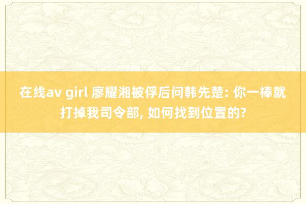 在线av girl 廖耀湘被俘后问韩先楚: 你一棒就打掉我司令部， 如何找到位置的?