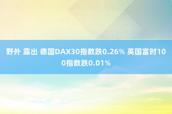 野外 露出 德国DAX30指数跌0.26% 英国富时100指数跌0.01%