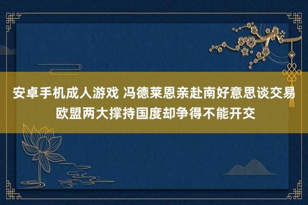 安卓手机成人游戏 冯德莱恩亲赴南好意思谈交易 欧盟两大撑持国度却争得不能开交