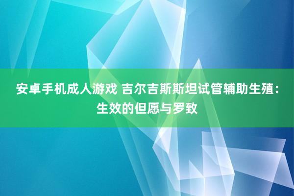 安卓手机成人游戏 吉尔吉斯斯坦试管辅助生殖：生效的但愿与罗致