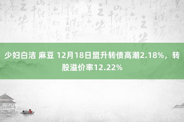 少妇白洁 麻豆 12月18日盟升转债高潮2.18%，转股溢价率12.22%