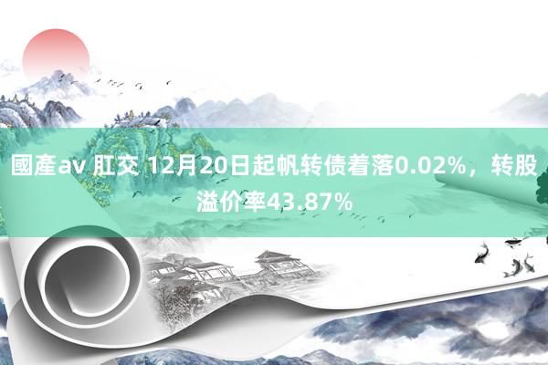 國產av 肛交 12月20日起帆转债着落0.02%，转股溢价率43.87%