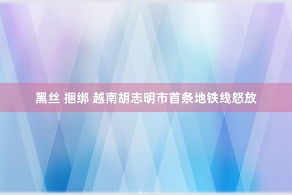 黑丝 捆绑 越南胡志明市首条地铁线怒放