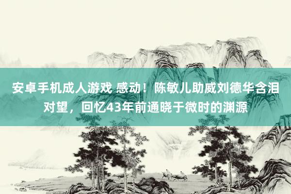 安卓手机成人游戏 感动！陈敏儿助威刘德华含泪对望，回忆43年前通晓于微时的渊源